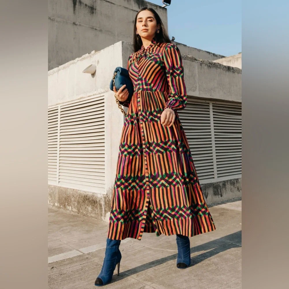 Ritu Kumar Twisted Neck Maxi Dress - Picture 3 of 10